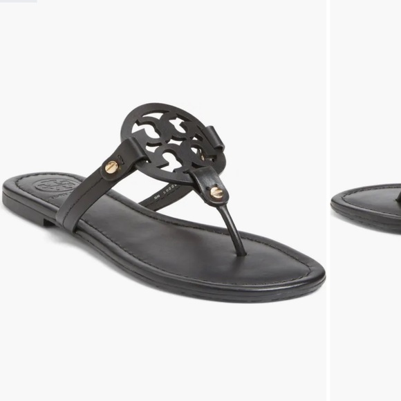 Tory Burch Shoes - Tory Burch Miller Thong Black Sandals